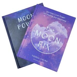Moon Power Book + The Moon Fix Book Lunar Rituals Astrology Spiritual‎ Healing